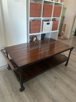real wood coffee table & buffet/entry/sofa table