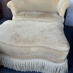 Elegant Swivel Chair And  A Half With Ottoman By Taylor And King 