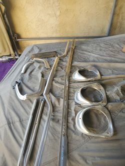 63 impala parts available  eyebrow moldings original  trunk molding headlight bezels 3 pieces