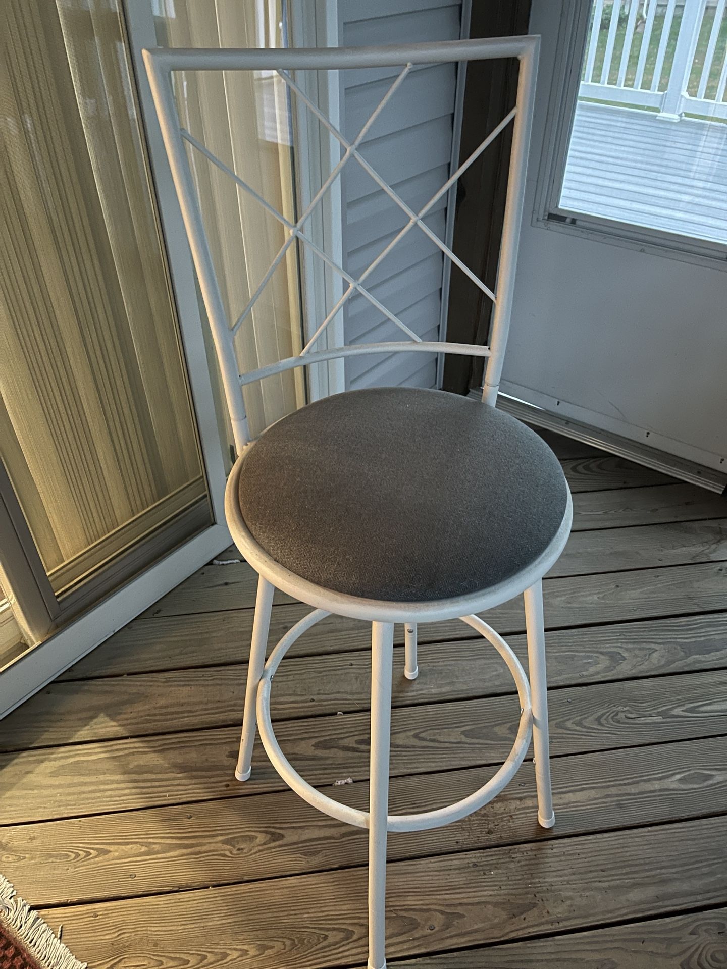 Gray & White Barstools 