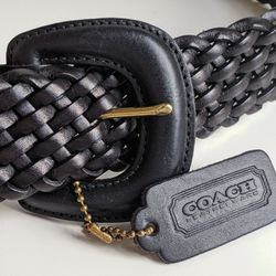 Coach Black Leather Belt 3851 Size: Small