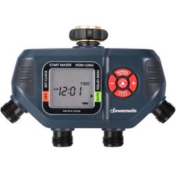 DEWENWILS Sprinkler Timer 4 Zone, Water Timer for Garden Hose