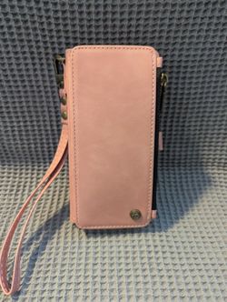 Defencase for iPhone 16 Pro Max Wallet Case with RFID Card Holder, Rosepink