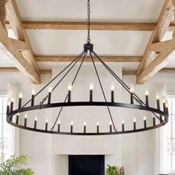 Wagon wheel beautiful chandelier