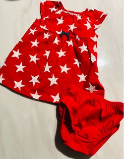New! Baby Girl 3-6 months First 4th of July