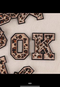 Leopard Print Iron On Patch Letters A-Z for Sale in Bonaire, GA