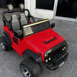 Not Working! 12V Moderno Kids Red Electric Battery Powered Ride On Jeep Car! Was working last tried with new battery, won’t turn on. As is. 