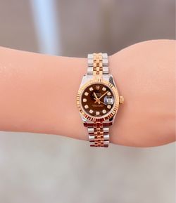 2008 Rolex Ladies 26mm DateJust Factory Black Diamond Dial Model 179173