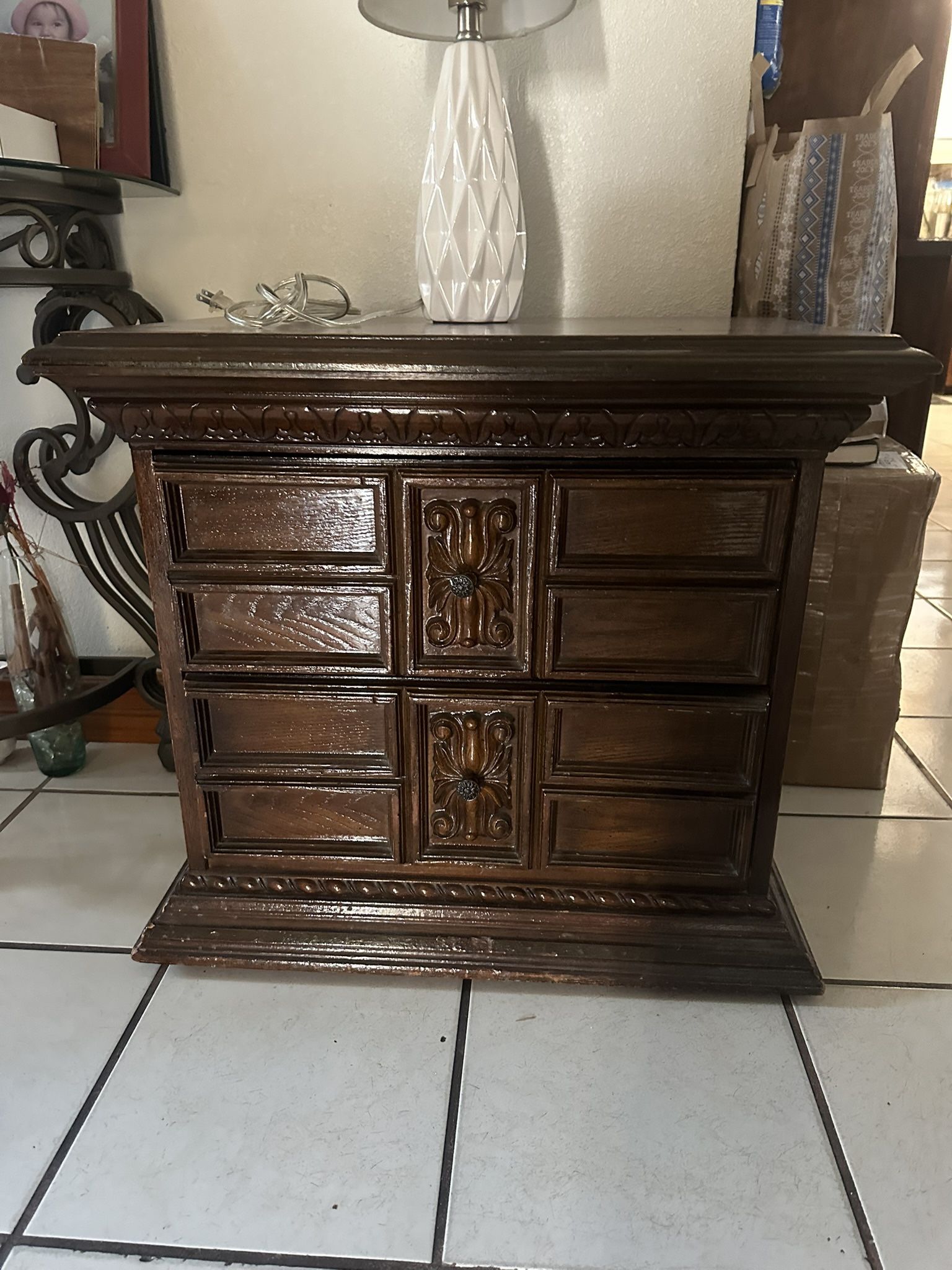 Vintage Wooden Side table Nightstand