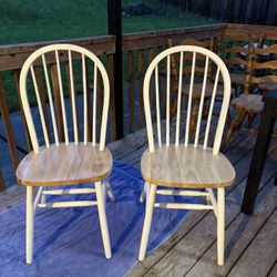 2 Farmhouse Style Dining Chairs