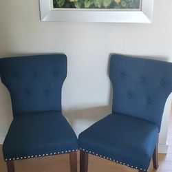 Set Of (2) Upholstered Dining  Chairs 