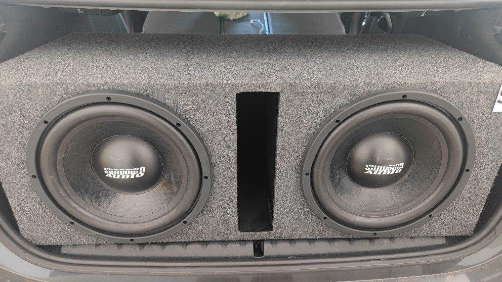 Sundown Audio 2x12" Subwoofers and Amplifier
