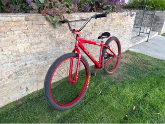 SE Bikes Big Ripper 29" BMX Bike Red Anodized Silver