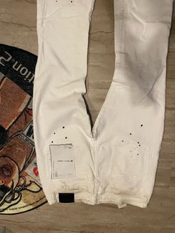White flared purple jeans size 36