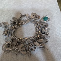 Sterling Silver Charm Bracelet 