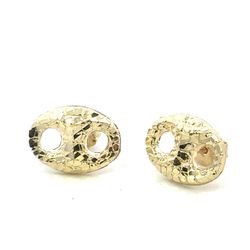 10k Yellow Gold Puffed Gucci Mariner Link Earrings GP3120468