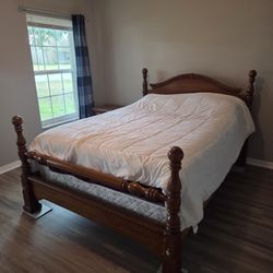 Queen Bed With Night Stand