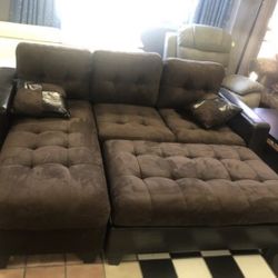L Sectional Sofa With Ottoman (sleeper Sofa)