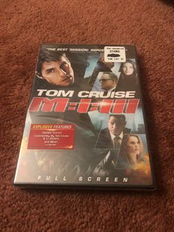 Mission: Impossible III (DVD, 2006, Single Disc Full Screen) Brand New