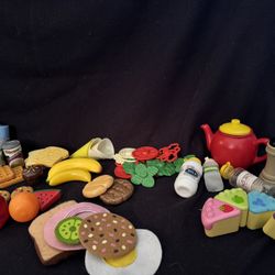 Plastic And Felt Play Food And Accessories 