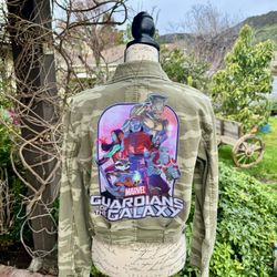  Vintage Camouflage Women’s Marvel “Guardians of the Galaxy” Jacket Size XS    
