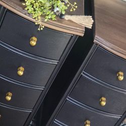 Black set of nightstands