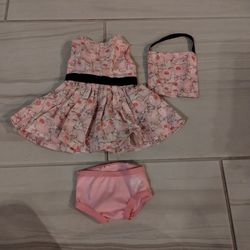 pink dress set for 18" doll