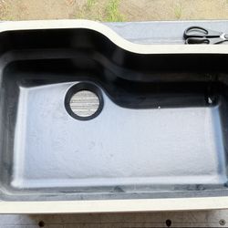 Franke Orca Series ORK110MW 30 Inch Undermount Single Bowl Fireclay Sink Black