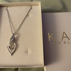Beautiful Sterling Silver and Diamond Pendant