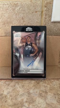 2025-2026 Topps Chrome Black John Tonje Rose Gold Wave Rookie On Card Autograph 07/15