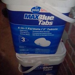 35lbs  Chlorine Buckets 6-1 Max Blue