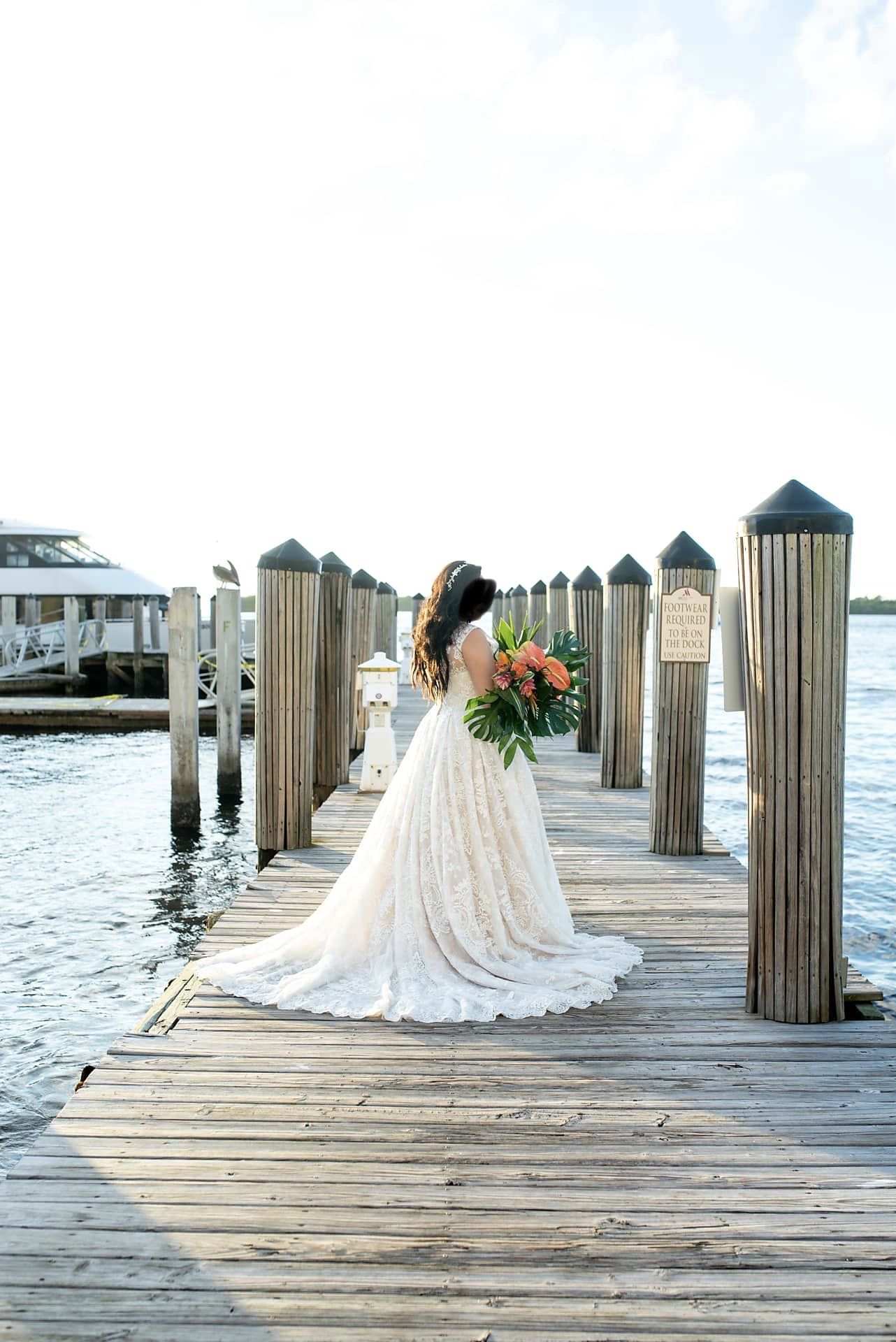 lace pin up wedding dress A-line lace wedding dress with sleeves and long train – Wedding dresses by  Alena Plokhova main image 0