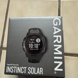 Garmin 010-02293-10 Instinct Solar, Rugged Outdoor Smartwatch with Solar Charging Capabilities, Built-in Sports Apps and Health Monitoring, Graphite
