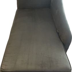 Gray Chaise Lounge with Storage