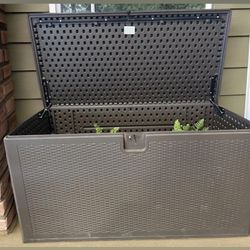 150 Gallon Large Resin Deck Box, Outdoor Storage Container for Patio Furniture Cushions Garden Tools Pool Toys Sports Equipment Waterproof Lockable St