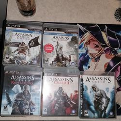 Assassin's Creed 1-5 Lot Of PS3 Games