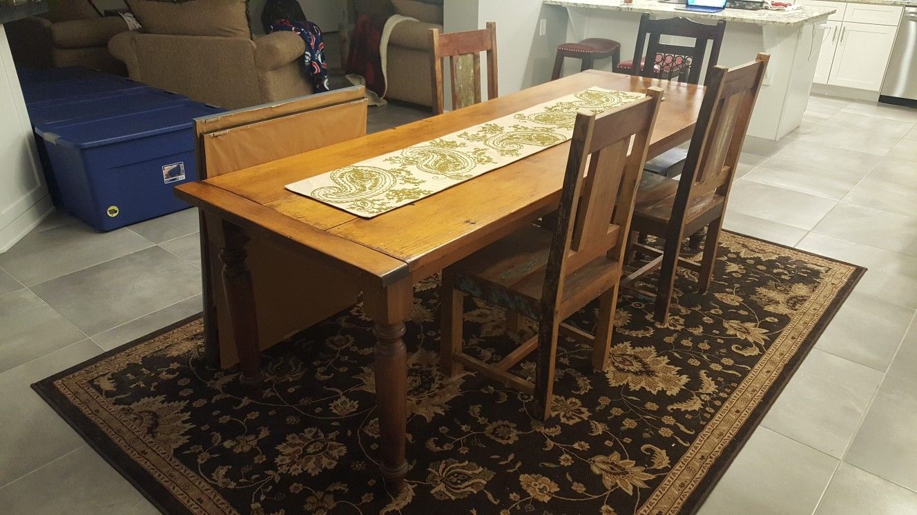 Antique Rustic Harvest Table from an 1880s Missouri Farm House