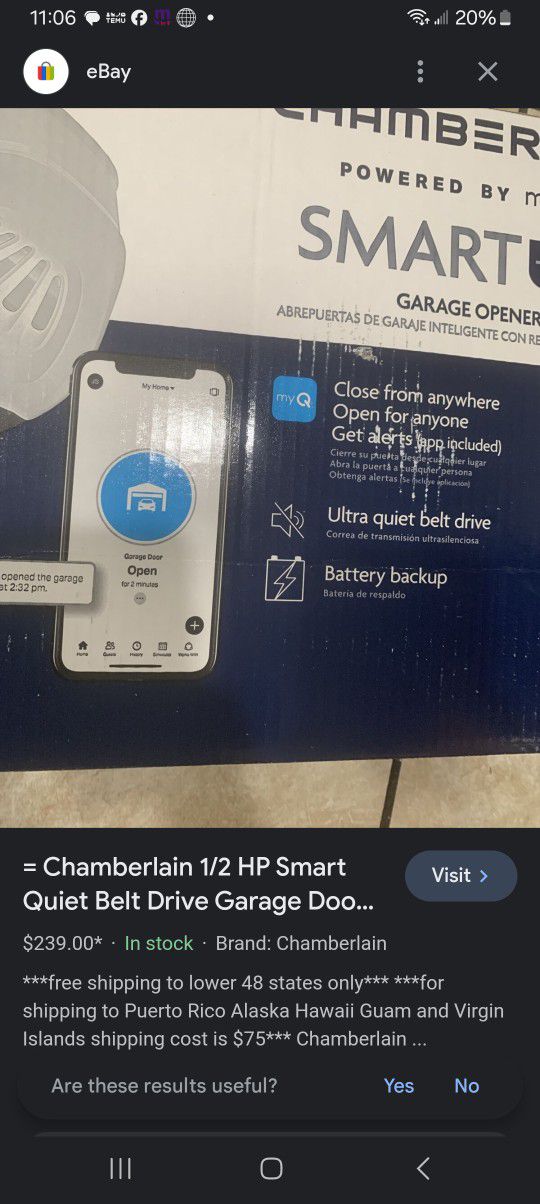 Chamberlain 1/2 HP Belt Drive Garage Door Opener With Bonus Smart Camera..AND MORE