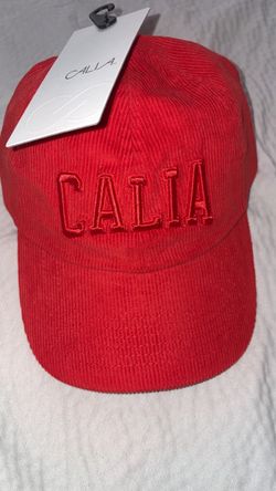 Calia Red Corduroy Baseball Cap