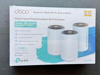 Deco Whole Home Powerline Mesh WiFi 6.0 System