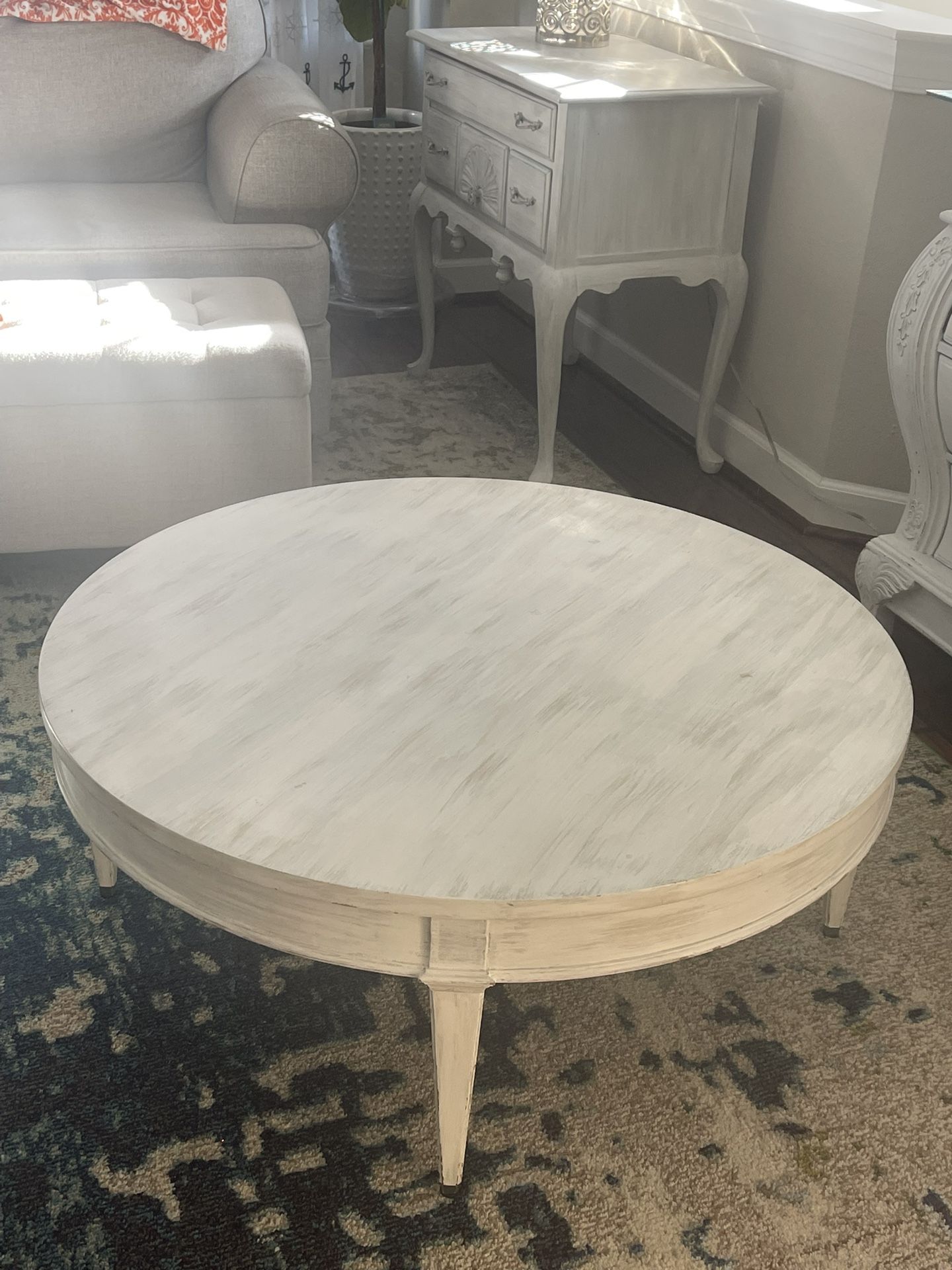 Vintage “SinatraStyle” Round Wood Coffee Table