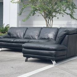 🛋️ Sectional Sofa/Couch - Black - El Dorado - Leather - Delivery Available 🚛