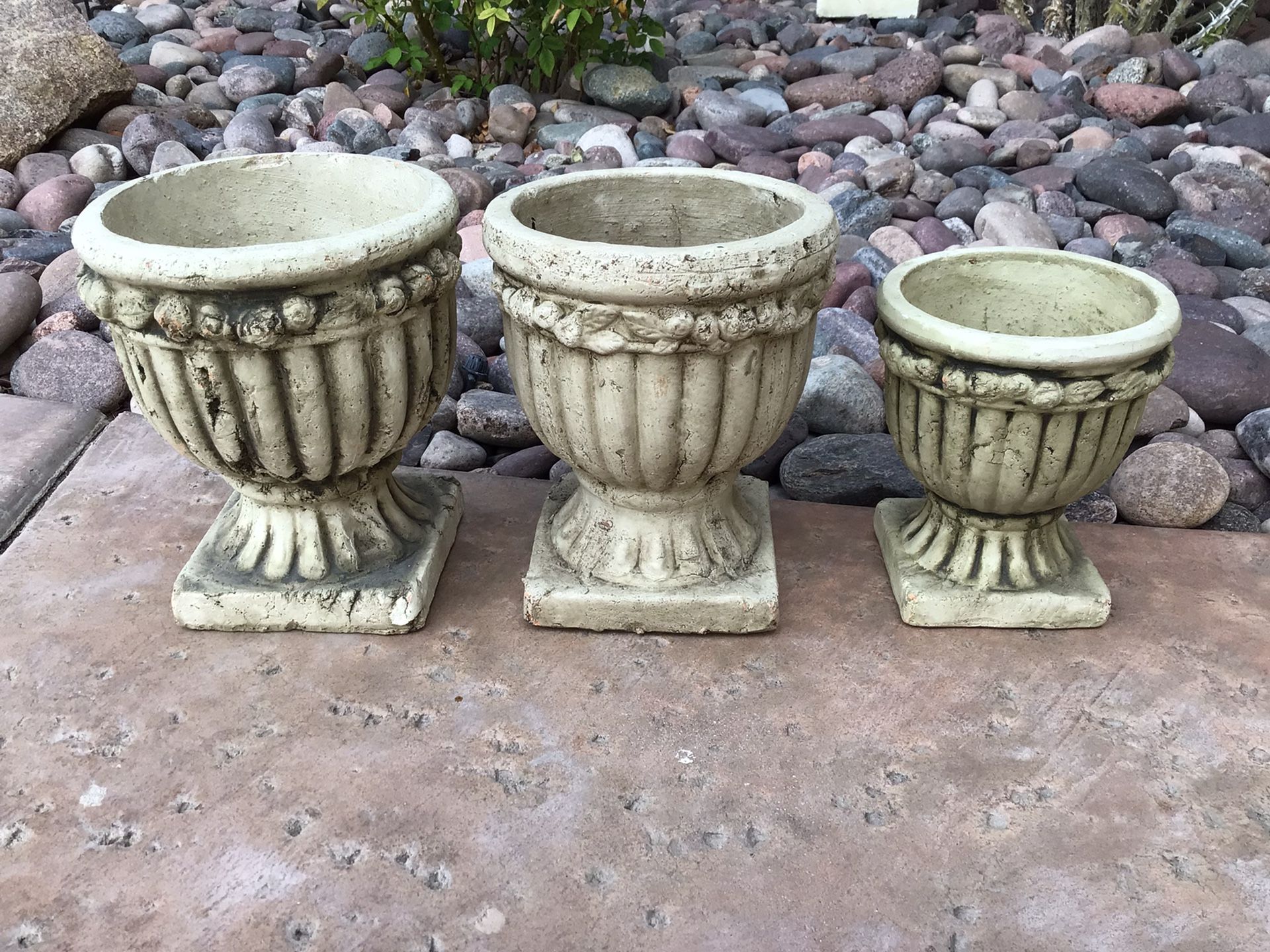 Hosley Pottery 3-Piece Planter Set