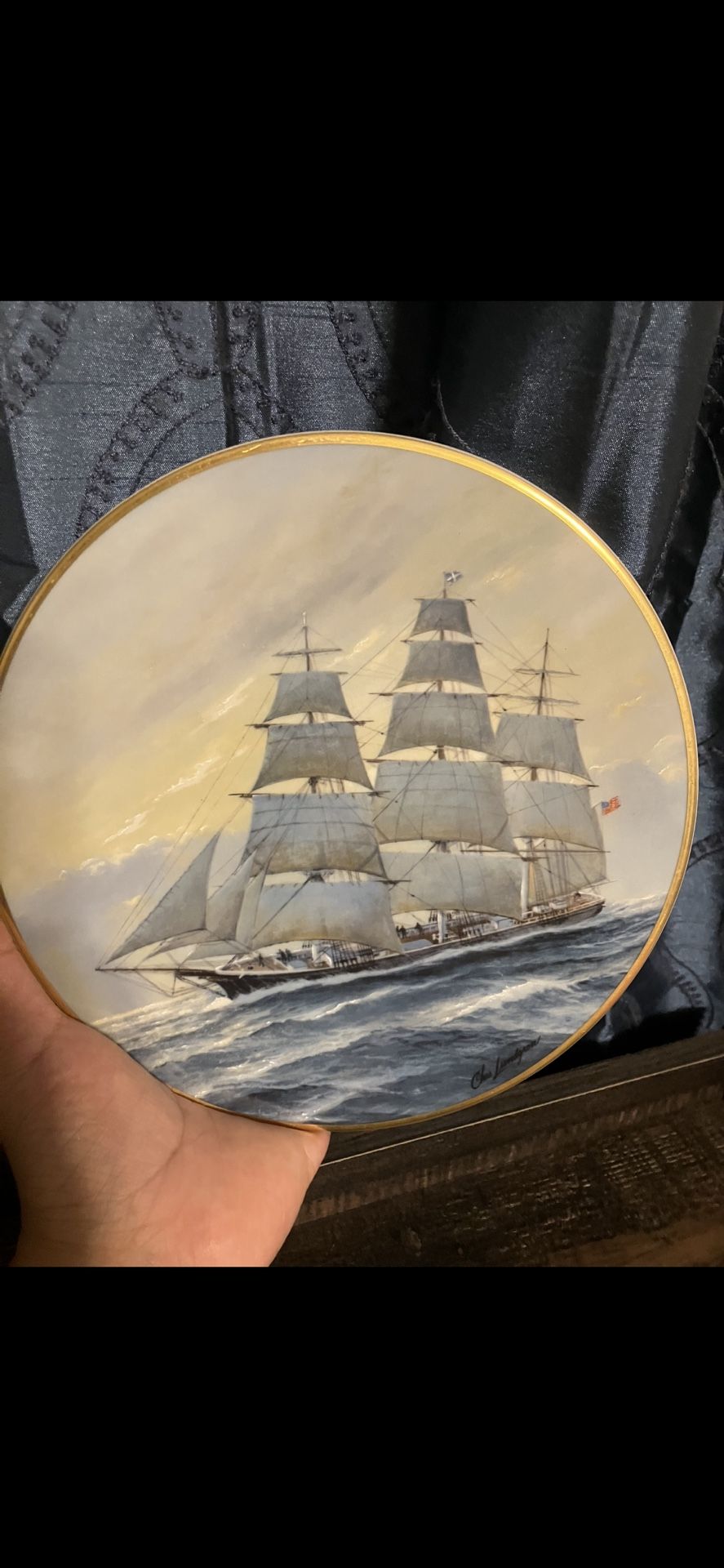 Fleetwood Collection Golden Age of Sail COURIER Charles Lundgrens 1981 Plate
