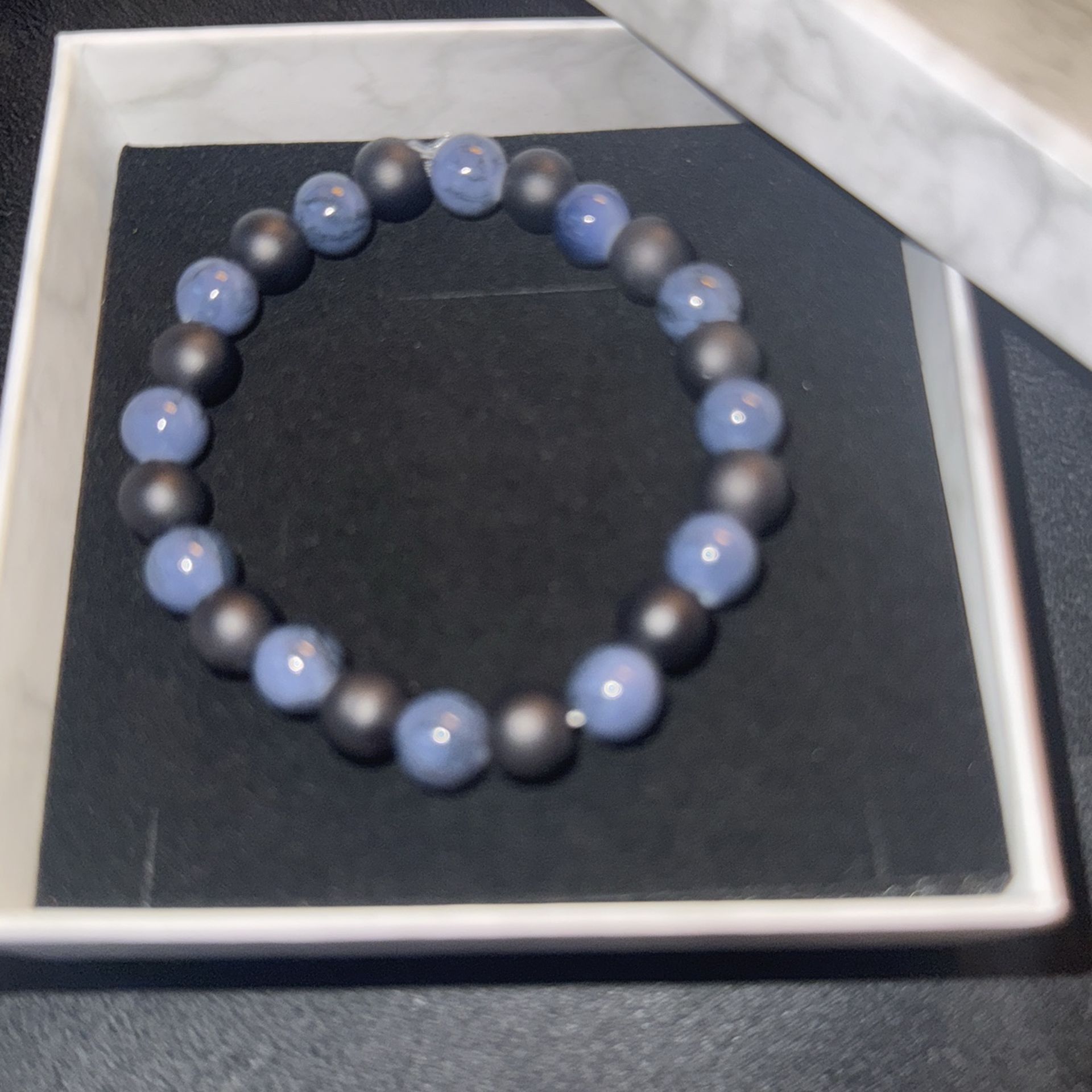 Black And Blue beaded bracelet