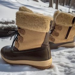 Sperry Women's Size 6.5 Waterproof Pacifica Alpine Faux Fur Boots Brown Winter