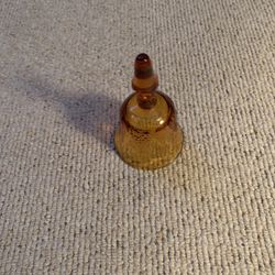 Vintage Amber Glass Dinner Bell