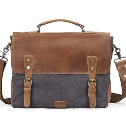 Gearonic Canvas Messenger Bag for Men Travel Satchel Shoulder Laptop Bag Briefcase Business