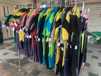 $10- New Any Wetsuits. Kids 2-16 $10- Each Fulls and Springs