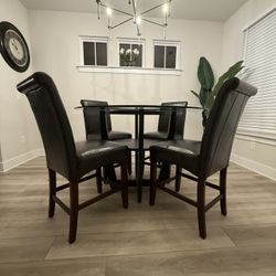 54” Round Espresso Dining Set